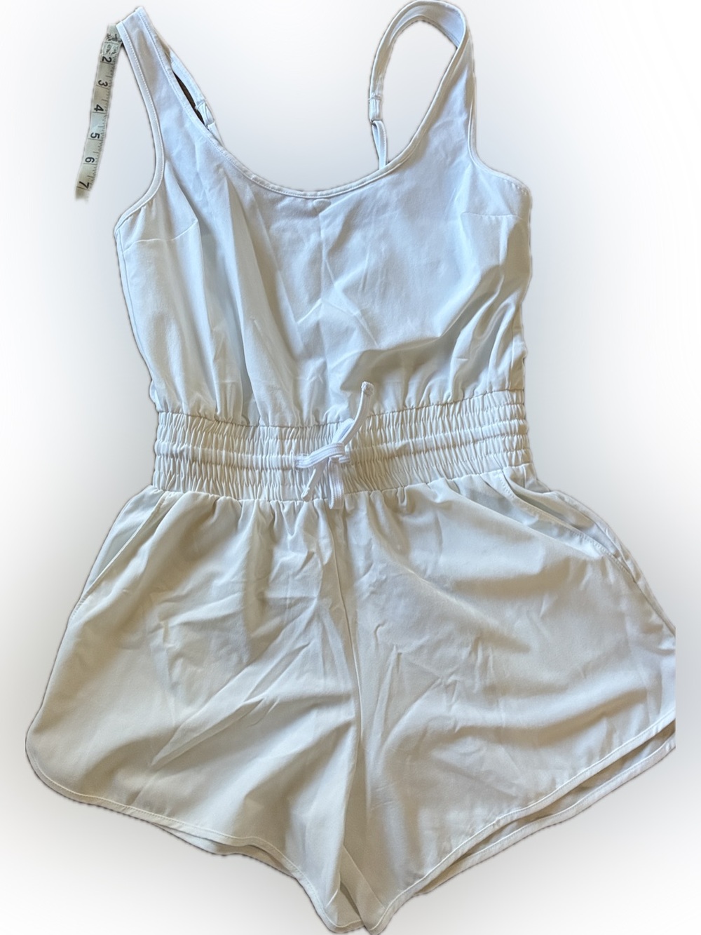 Abercrombie & Fitch White Smocked-Waist womens Romper